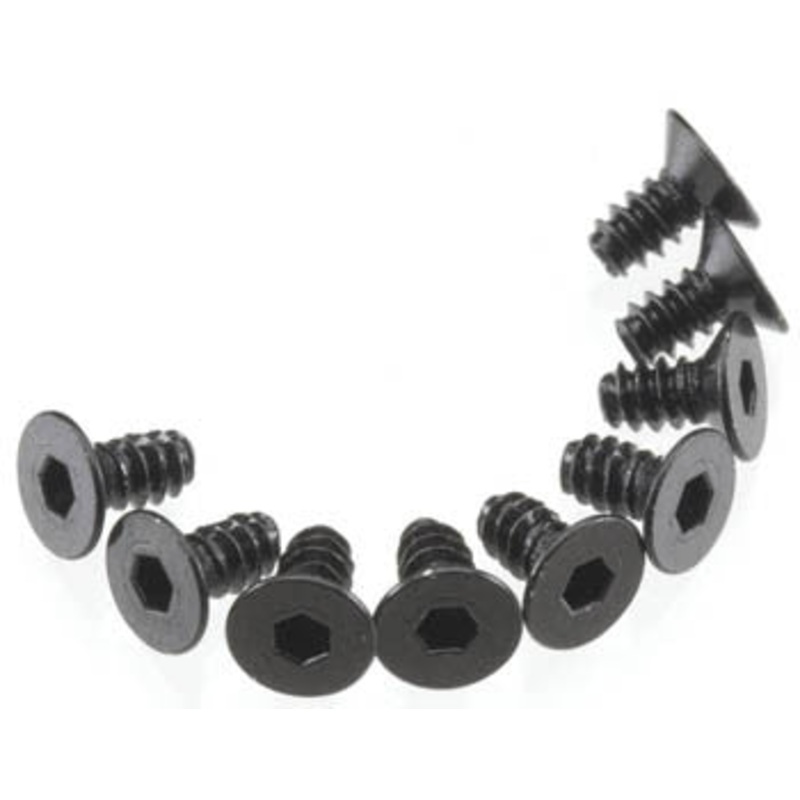 AXIAL AXA463 Hex Socket Tap Flat Head M3x6mm Black (10)