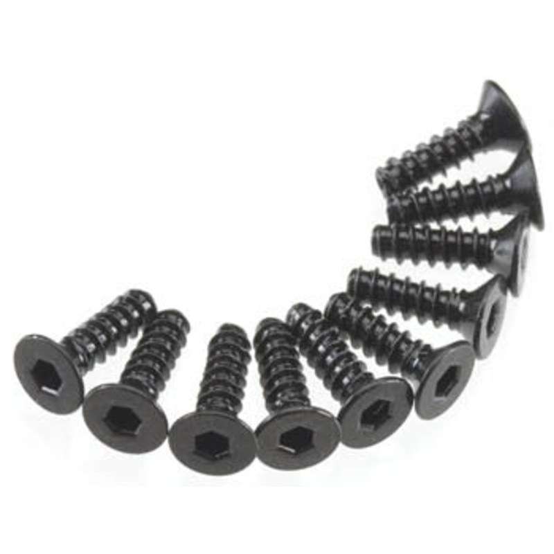 AXIAL AXA465 Hex Socket Tap Flat Head M3x10mm Black (10)