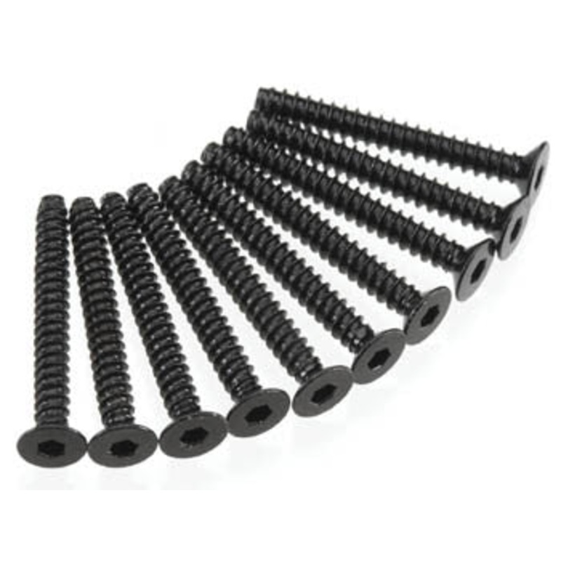 AXIAL AXA470 Hex Socket Tap Flat Head M3x25mm Black (10)