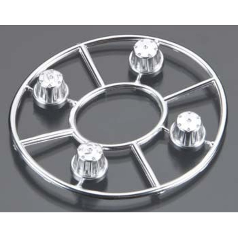 AXIAL AX8080 Hub Cover Set Satin Chrome (4)