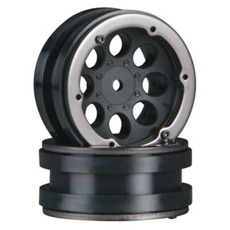 AXIAL AX8087 1.9 8 Hole Beadlocks Black