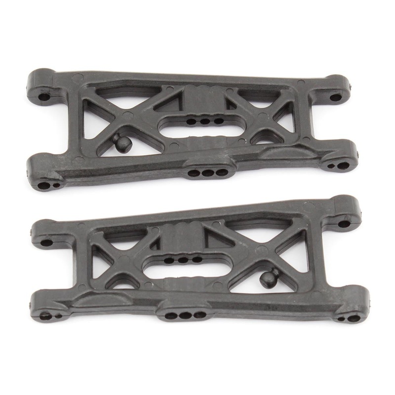 ASSOCIATED 91871 RC10B6 FT Front Suspension Arms, flat/carbon fiber