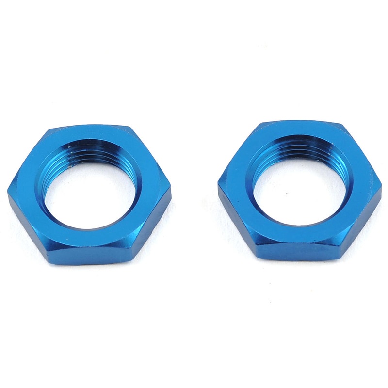 ASSOCIATED 81082 17mm Aluminum Serrated Wheel Hex Nut (Blue) (2)