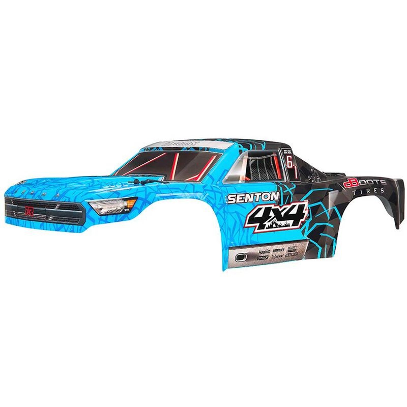ARRMA AR402247 1/10 Painted Body with Decals, Blue: Senton 4x4 Mega