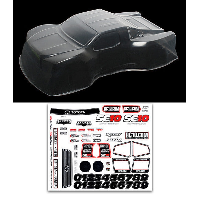 ASSOCIATED 9926 SC10 Toyota Racing Body, clear
