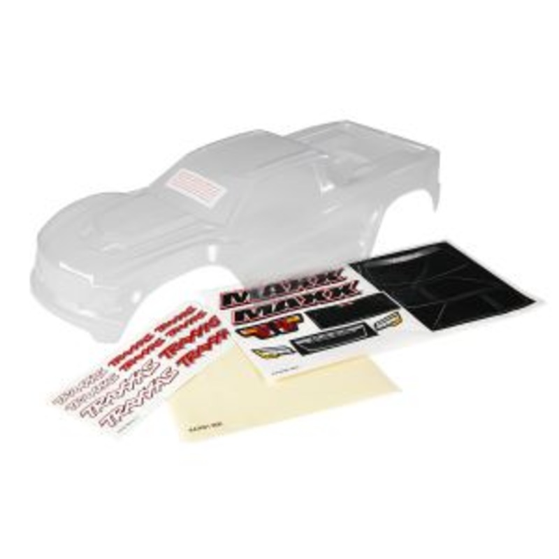 TRAXXAS 8911 Body Maxx V1 clear, untrimmed, requires painting / window masks/ decal sheet