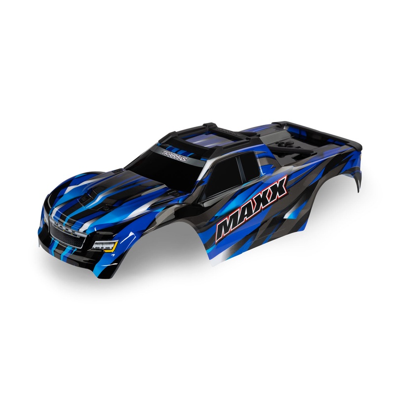TRAXXAS 8918A Body, Maxx V2 blue (painted, decals applied) (fits Maxx with extended chassis (352mm wheelbase))