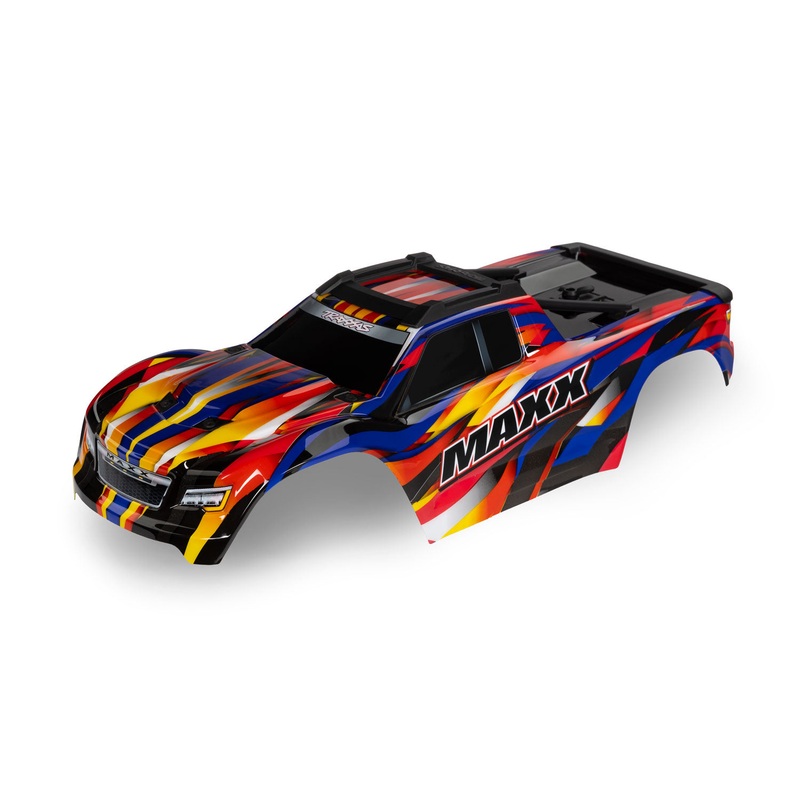 TRAXXAS 8918P Body, Maxx, yellow (painted, decals applied) (fits Maxx with extended chassis (352mm wheelbase))