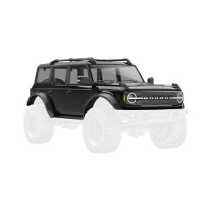 TRAXXAS 9711-BLACK Body, complete, black (includes grille, side mirrors, door handles, fender flares, windshield wipers, spare tire mount, & clipless mounting)