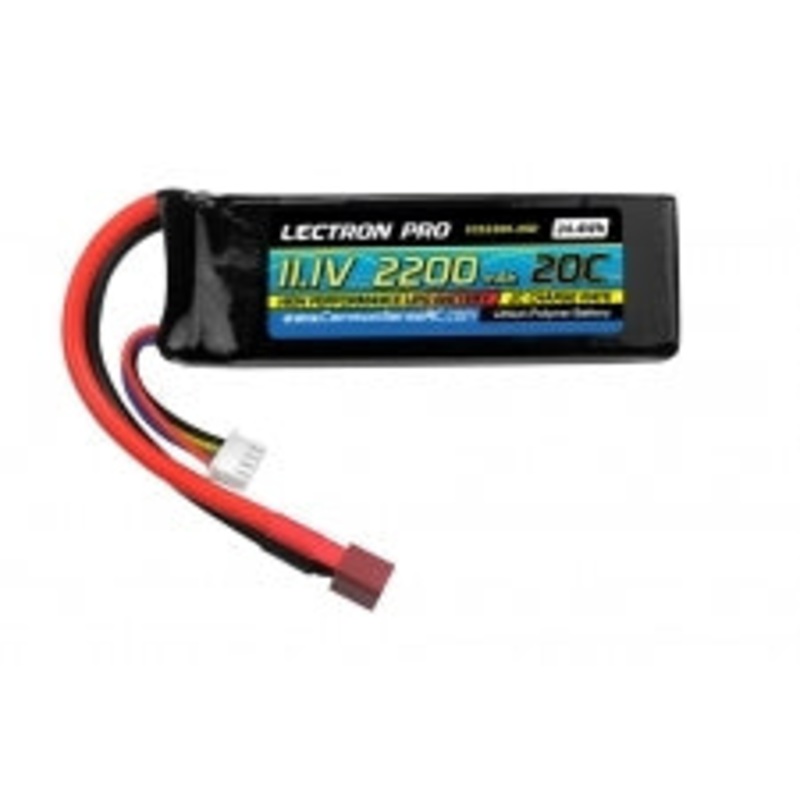 COMMON SENSE RC 3S2200-20D Lectron Pro 11.1V 2200mAh 20C Lipo Battery with Deans-type Connector