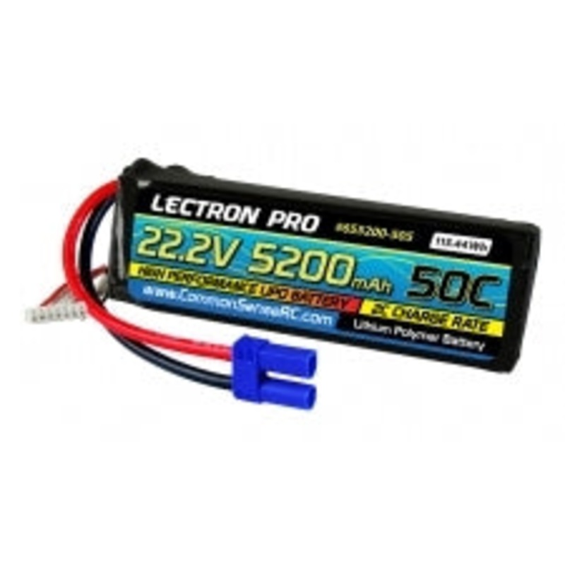 COMMON SENSE RC 6S5200-505 22.2V 5200mAh 50C Lipo Battery with EC5 Connector