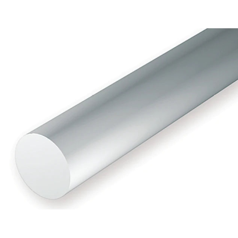 EVERGREEN 210  .030" .75mm OD White Polystrene Rod (10)