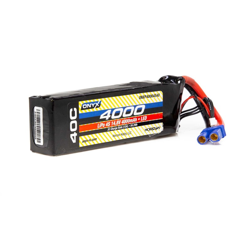 ONYX ONXP4000S40 14.8V 4000mAh 4S 40C LiPo Battery: EC5