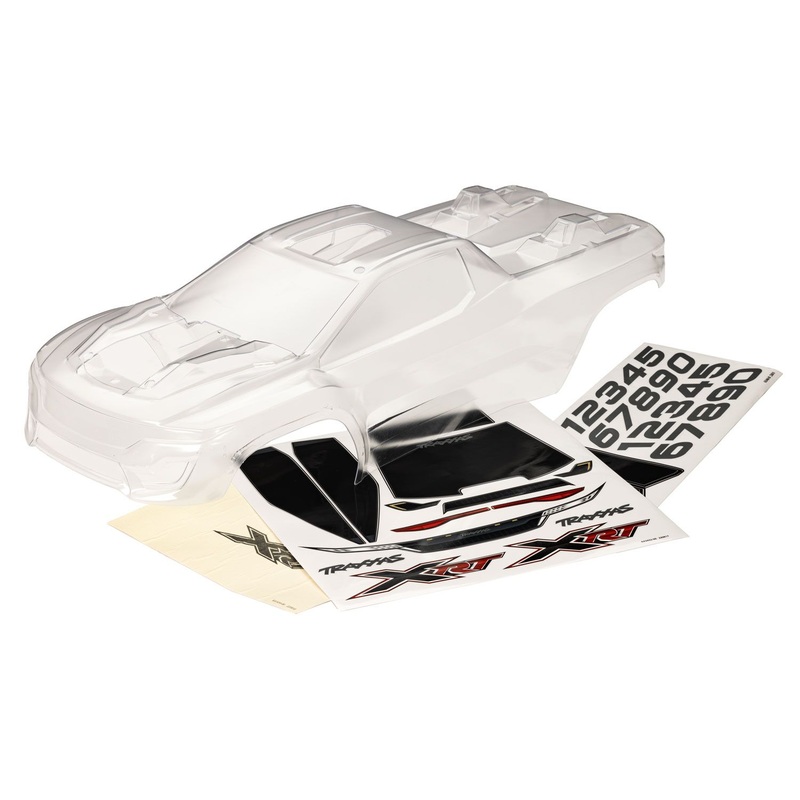 TRAXXAS 7812 Body, XRT (clear, untrimmed, requires painting)/ window masks/ decal sheet
