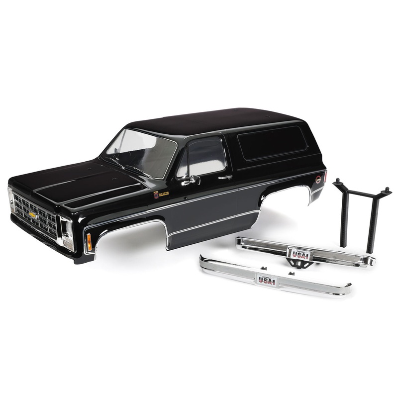 TRAXXAS 8130T Body, Chevrolet Blazer (1979), complete (black) (includes grille, side mirrors, door handles, windshield wipers, front & rear bumpers, decals)