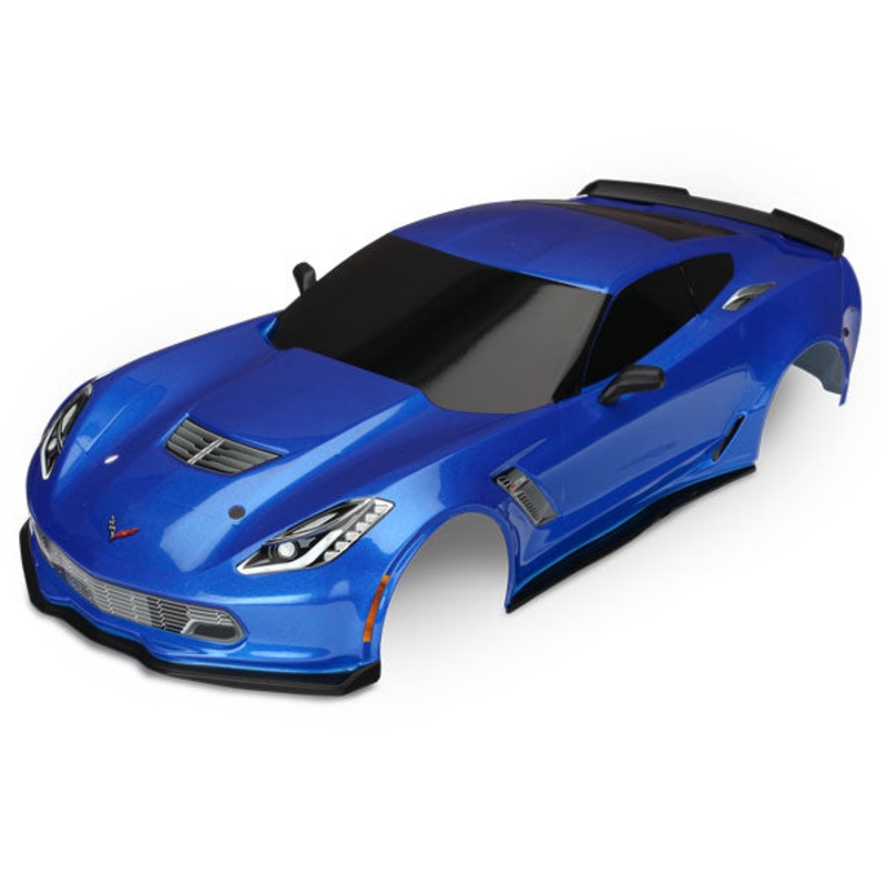TRAXXAS 8386X Blue Painted Body Chevrolet Corvette Z06