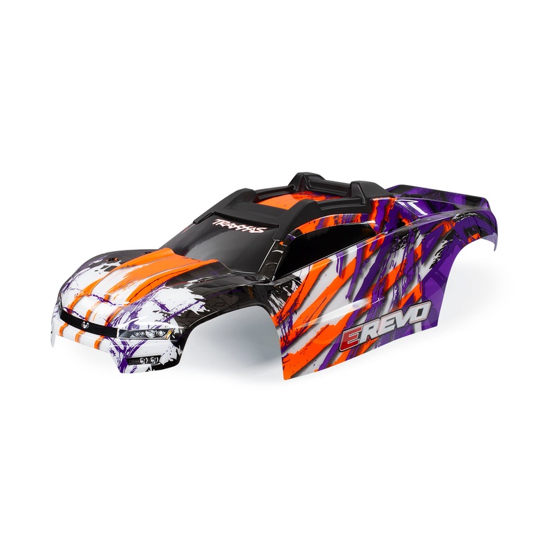 TRAXXAS 8611T Body, E-Revo, purple (painted, decals applied) (assembled with front & rear body mounts and rear body support for clipless mounting)