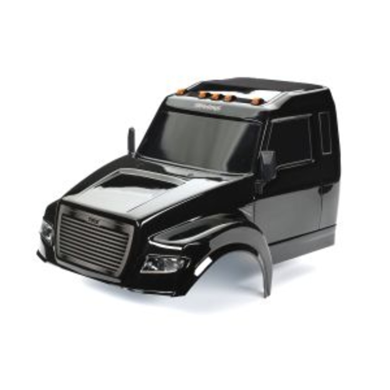 TRAXXAS 8823X Body, TRX-6 Ultimate RC Hauler, black (painted, decals applied) (includes headlights, roof lights, & side mirrors)