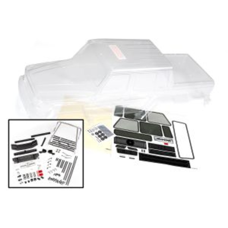 TRAXXAS 8825 Body Mercedes-Benz G 63 Clear requires painting)/ decals/ window masks includes grille, side mirrors, door handles & windshield wipers