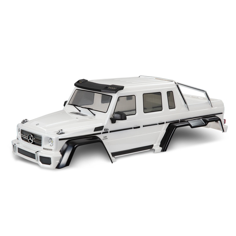 TRAXXAS 8825A Body, Mercedes-Benz G 63, complete (pearl white) (includes grille, side mirrors, door handles, & windshield wipers)