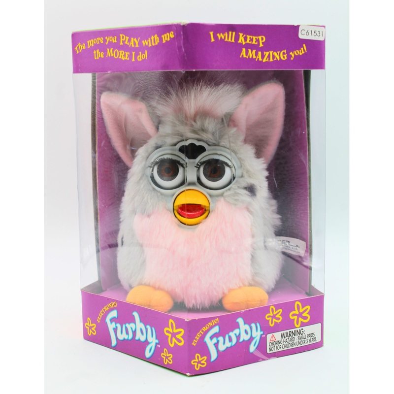 Tiger | Pink/Grey Leopard Electronic Furby | Non-Mint Box