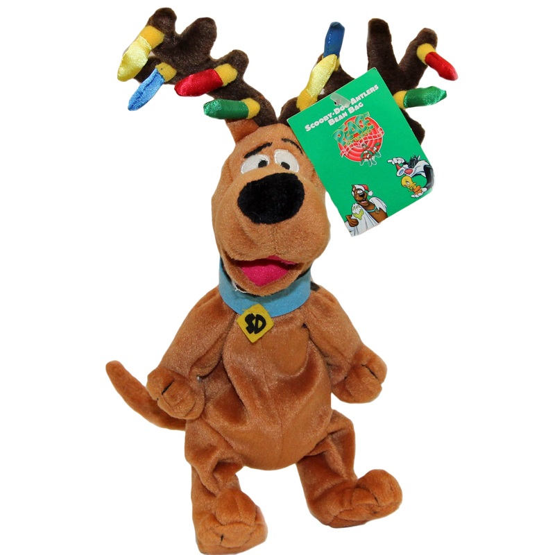Warner Bros. Plush: Scooby-Doo Sporting Reindeer Antlers and Christmas Lights