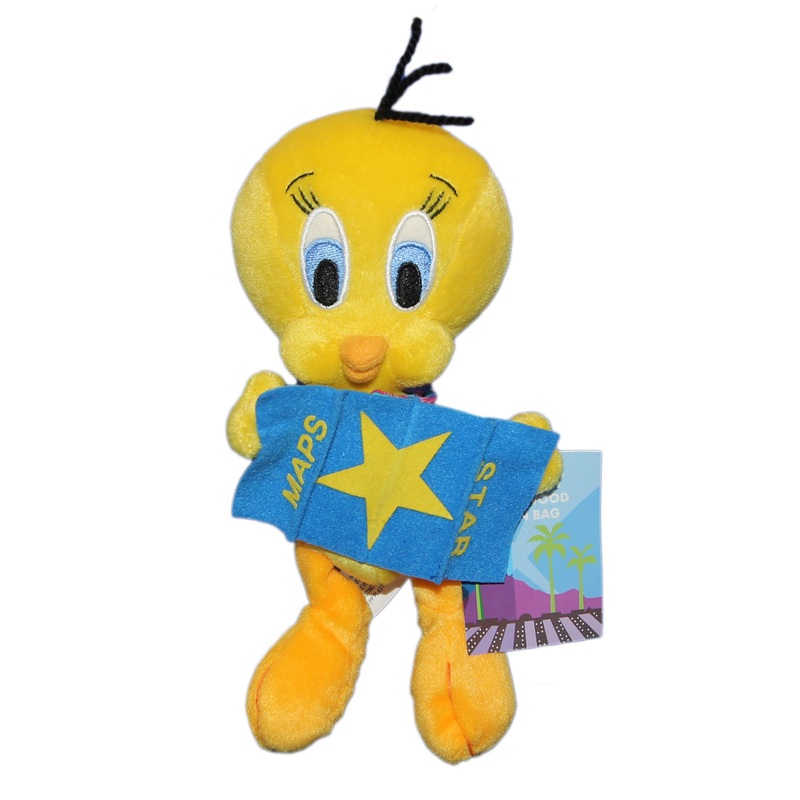 Warner Bros. Plush: Tweety Bird with Hollywood Stars Map