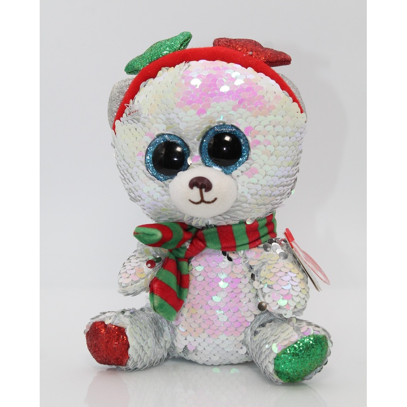 Ty Flippables: Mistletoe the Bear |Near-Mint Tag