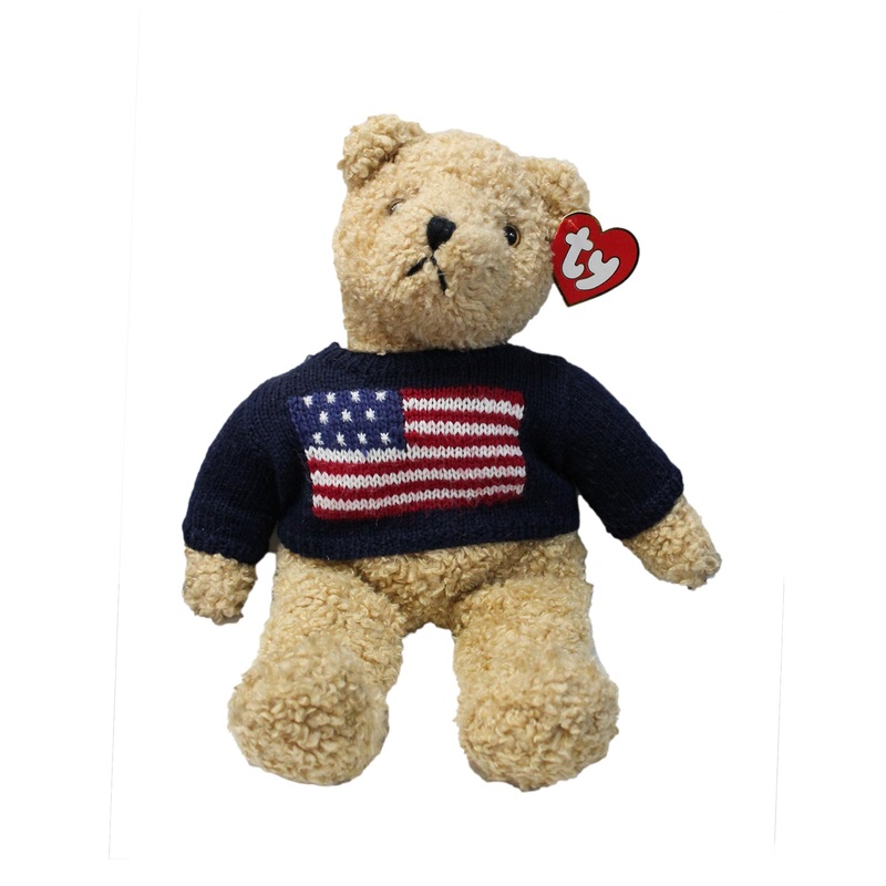 Ty Classics: Curly the Bear with USA Flag
