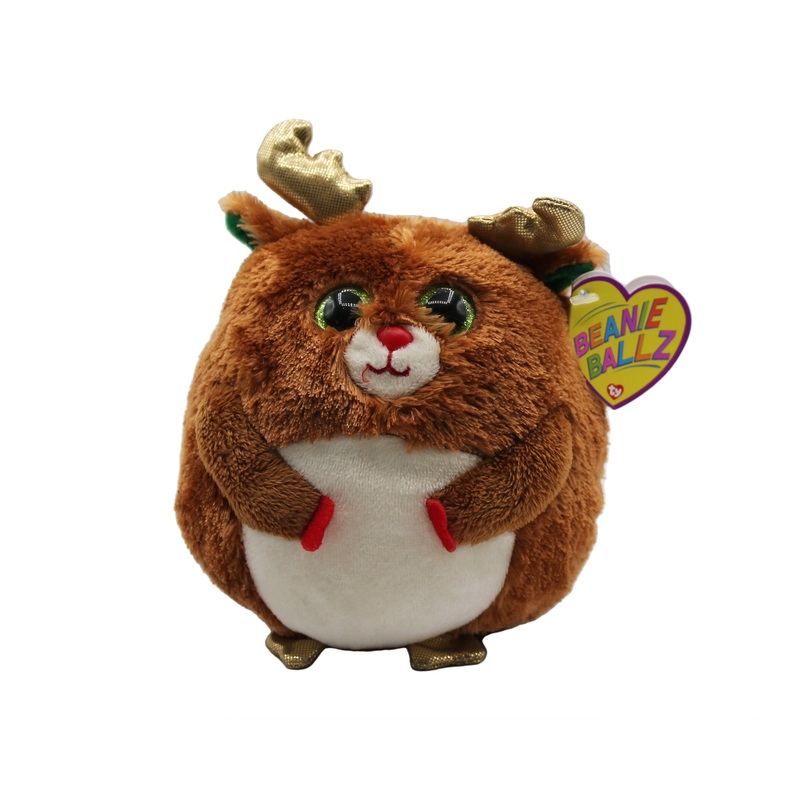 Ty Beanie Ballz: Mistletoe the Reindeer
