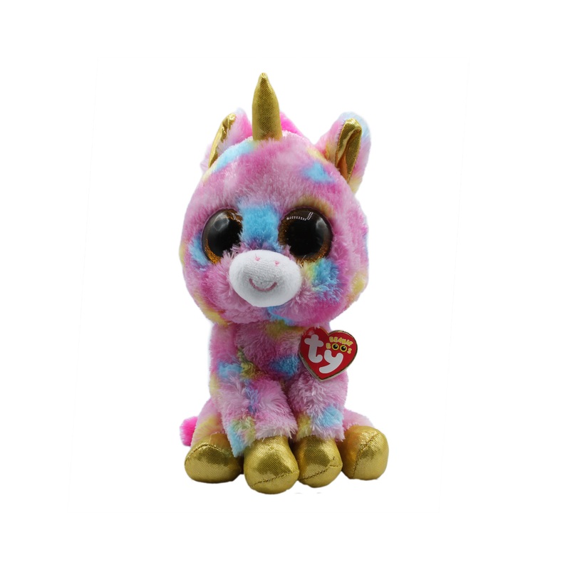 Ty Beanie Boo: Fantasia the Unicorn | Glitter Eyes | Medium Size