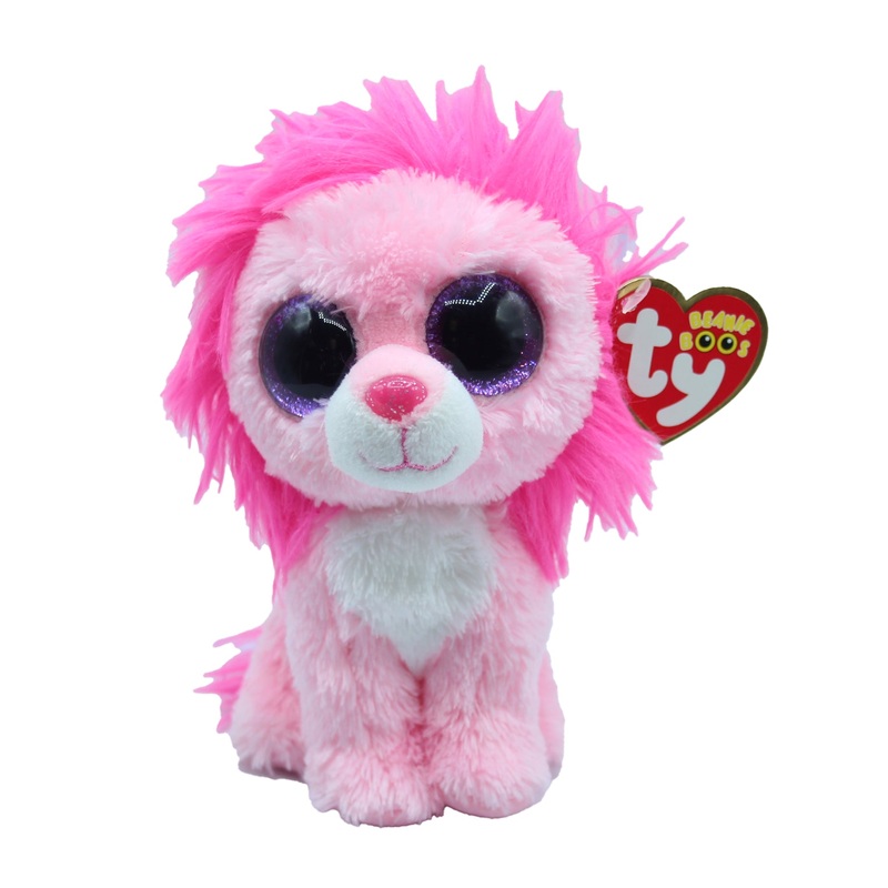 Ty Beanie Boo: Fluffy the Lion - Glitter Eyes, Regular Size