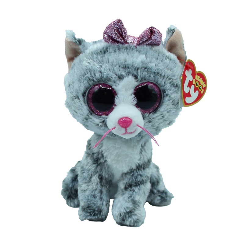 Ty Beanie Boo: Kiki the Cat - Glitter Eyes, Regular Size