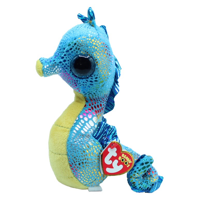 Ty Beanie Boo: Neptune the Seahorse - Glitter Eyes, Regular Size