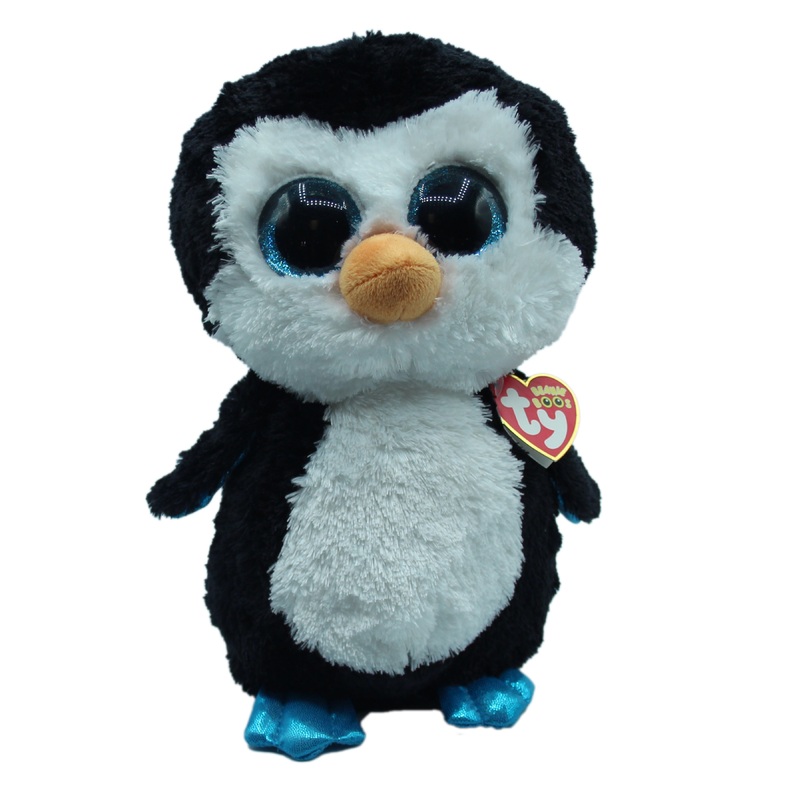 Ty Beanie Boo: Waddles the Penguin - Glitter Eyes, Medium Size