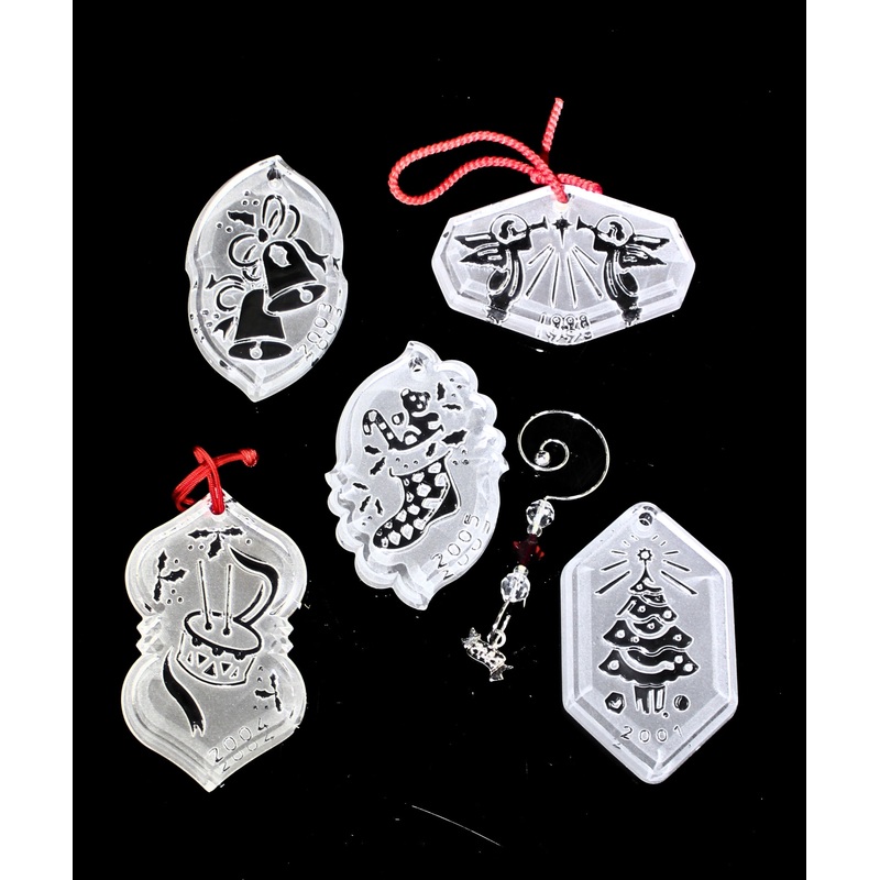 Waterford Crystal: Christmas Ornament Lot of 5, 4"