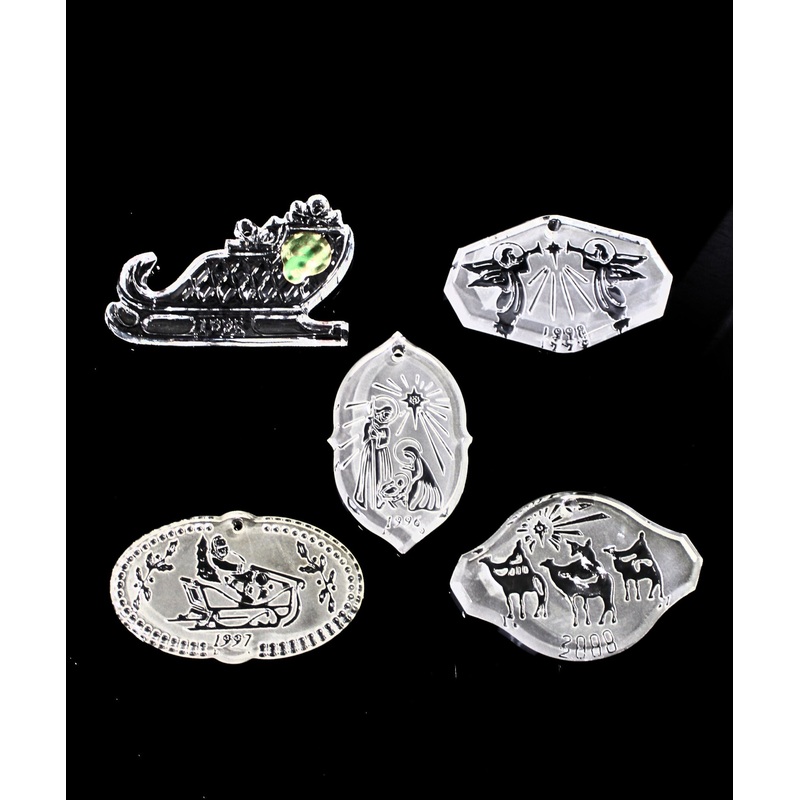 Waterford Crystal: Christmas Ornament Lot of 5, 5"