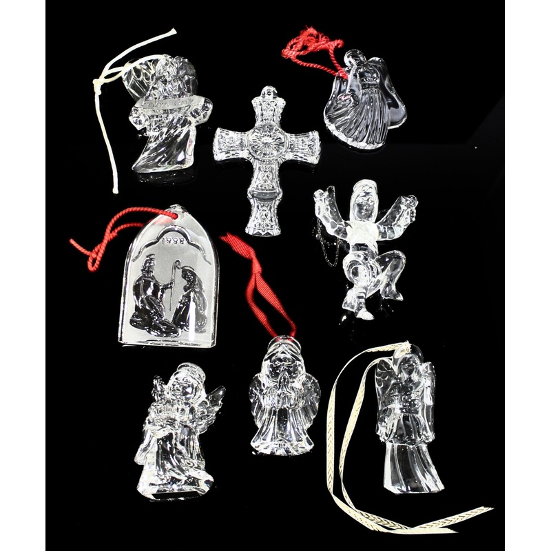 Waterford Crystal: Christmas Ornament Lot of 8, 6.5"