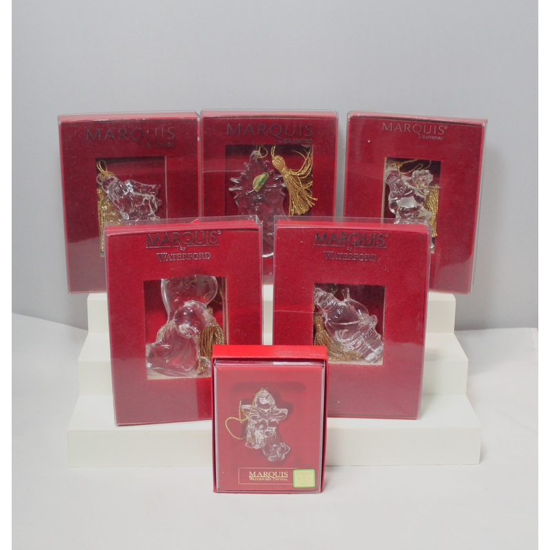 Waterford Crystal Ornaments | Lot of 6 Marquis | Santa, Angels & More