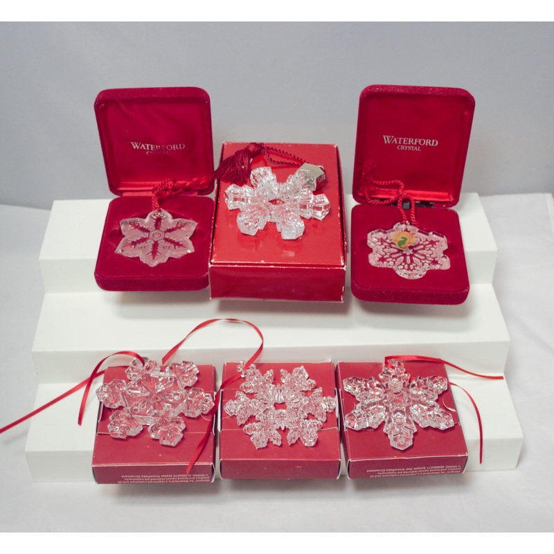 Waterford Crystal Ornaments | Lot of 6 Waterford & Marquis Snowflakes