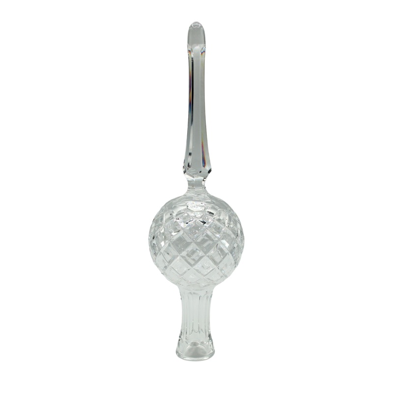 Waterford Crystal: Tree Trop Ornament Tree Topper-Rounded Tip, 10.3"