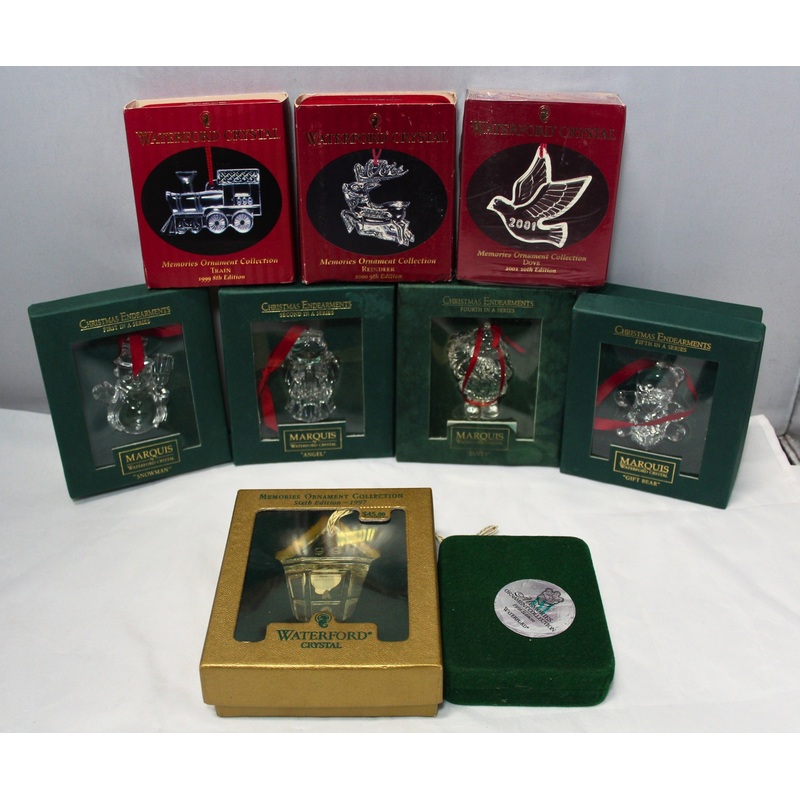 Waterford Ornaments | Lot of 9 | Memories Ornaments & Christmas Endearments