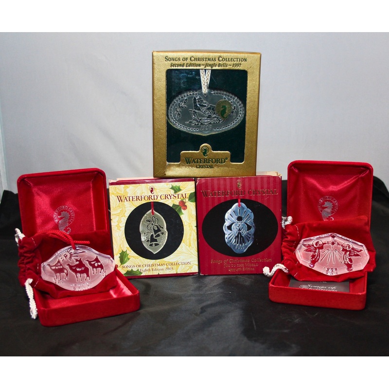 Waterford Ornaments | Songs of Christmas | Lot of 5 | 1997-2000 & 2003