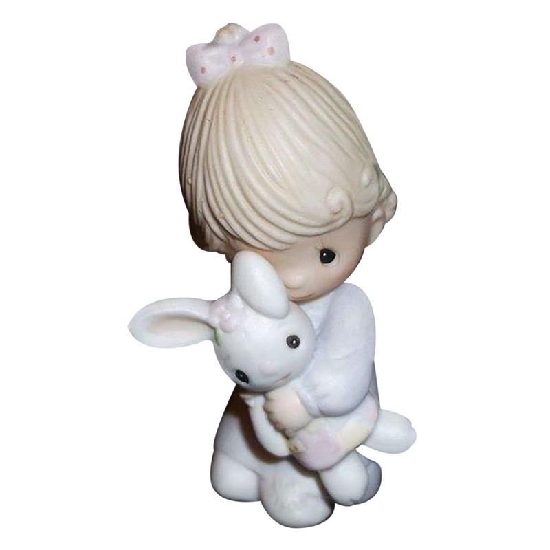 Precious Moments: E5632 1980 Baby's First Christmas - Girl
