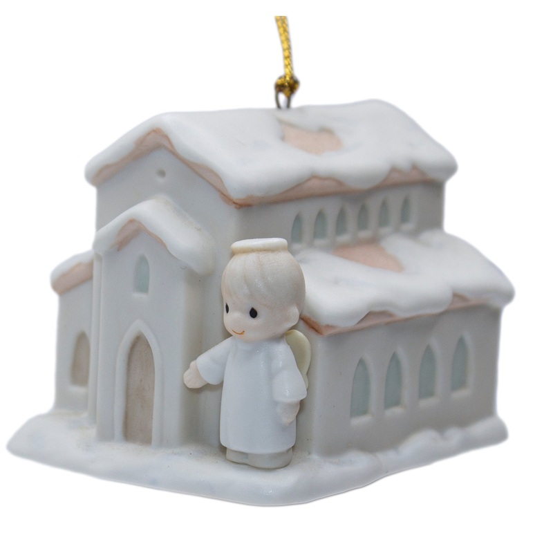 Precious Moments Ornament: 528021 There Is a Christian Welcome Here | Chapel Exclusive