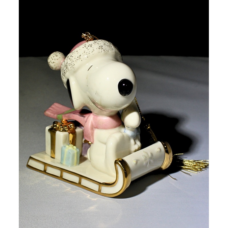 Snoopy Sledding Adventure Ornament | No Box