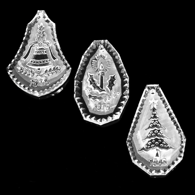 Lot of 3: Waterford Crystal 1978-80 12 Days of Christmas Ornaments