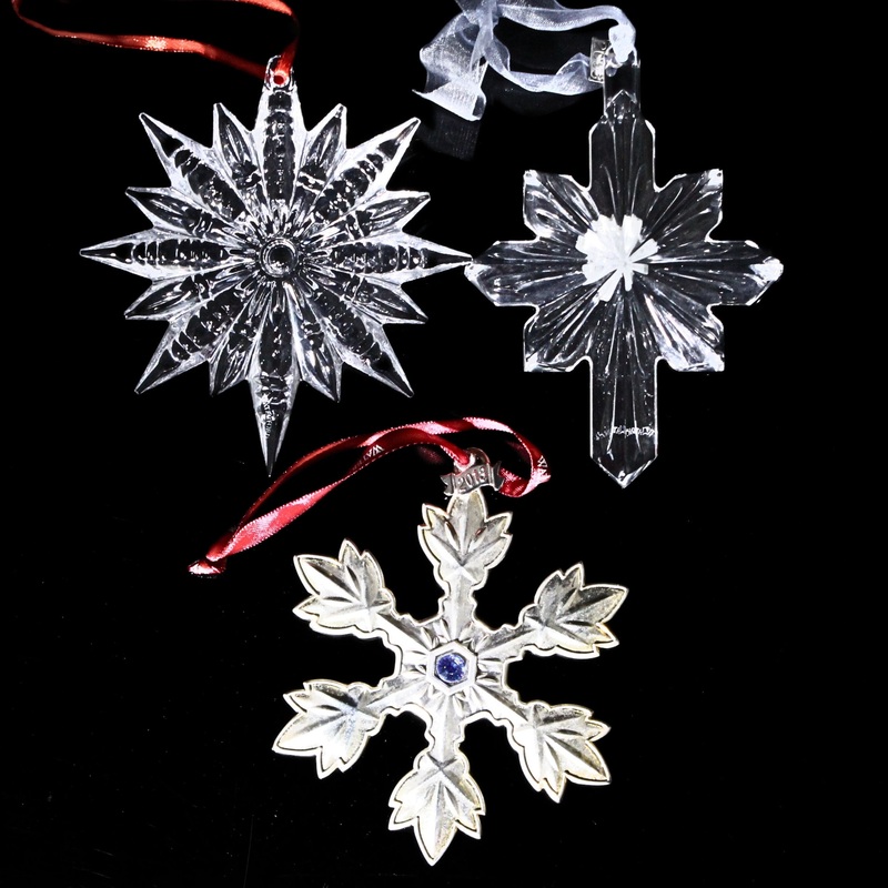 Lot of 3: Waterford Crystal Star Ornaments