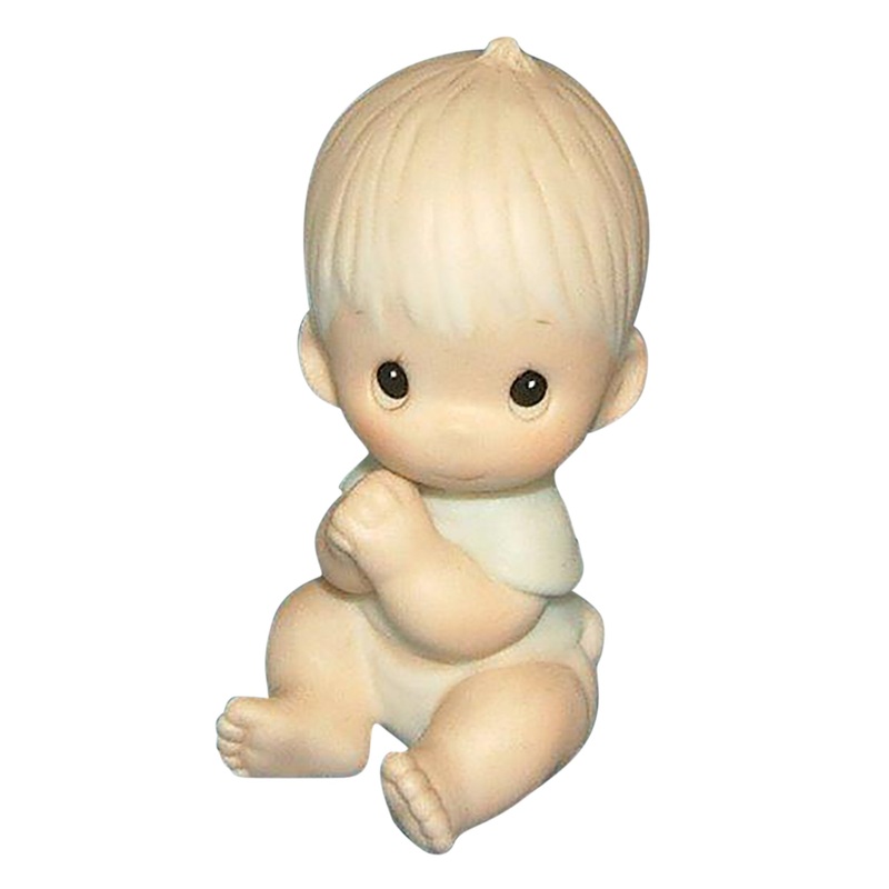Precious Moments: E-2852C Baby Boy Sitting