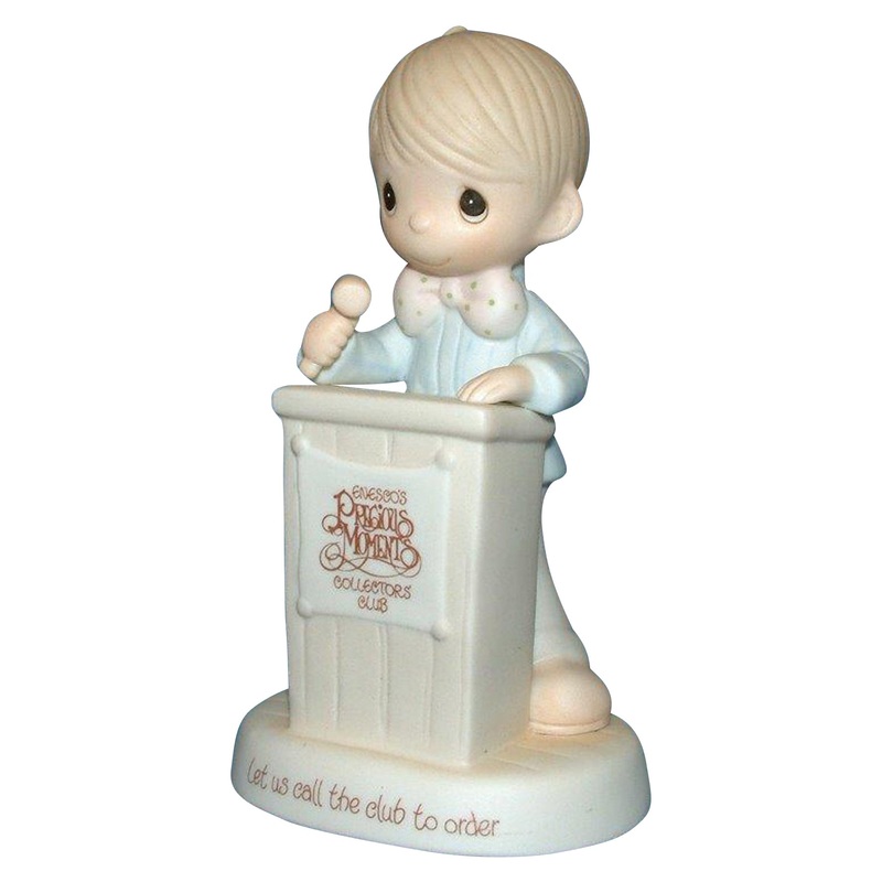 Precious Moments: E0103 Let Us Call the Club to Order | Collectors Club Charter Member
